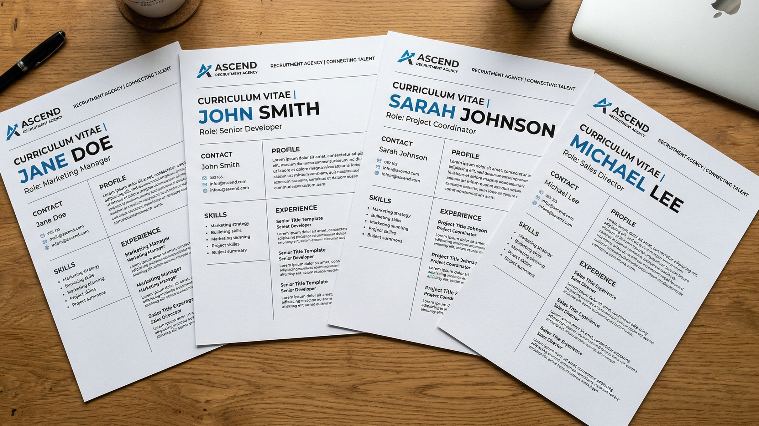 Branded CV formatting